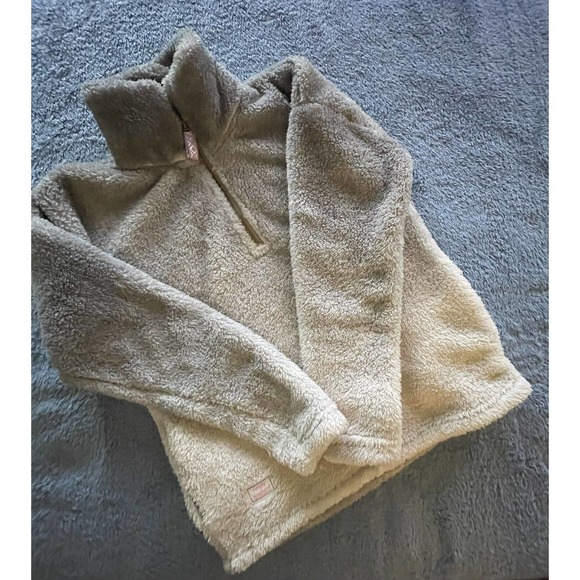Simply Southern Sherpa half- zip Coat Jacket‎ Womens Size Small W/pockets - Picture 1 of 9